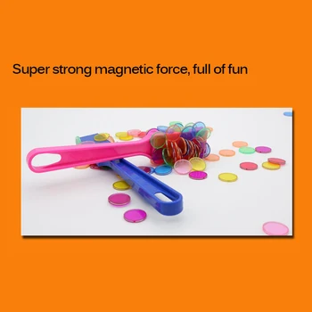 Učenje Igrače Magnetna Palica Palico Nastavite Z Prosojni Barvi Štetje Žetonov Magnetne Palice 1pcs In Kovinske Robu Pregledno Ploščo