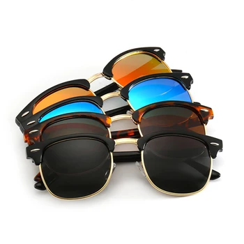 Vintage Semi-Rimless Oblikovalec blagovne Znamke sončna Očala Ženske/Moški Polarizirana UV400 Klasičnih Oculos De Sol Gafas Retro sončna Očala