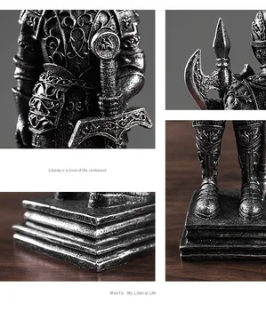 [VIP] Ameriški Retro Rimski Vojak Model Kip Okraski Dnevna Soba Vina Kabineta, Dekoracijo Smolo Obrti Okno Display