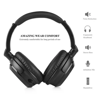 Visoka Kakovost Aktivni šumov Slušalke NiUB5 WNC7 žične Stereo Nad uho Nastavljiv Glavo Slušalke Slušalke za telefon