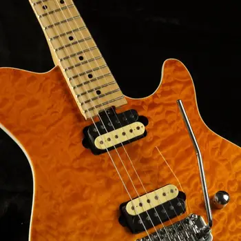 Visoka kakovost amber prešite javorjev vrh zavezujoče musicman električna kitara brezplačna dostava