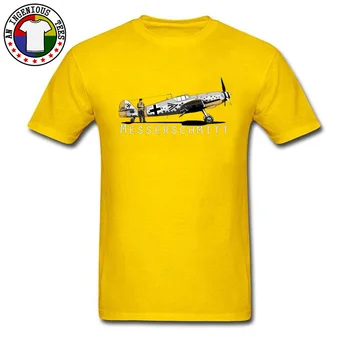 Vojaška Bojna Letala Letalo Tshirts Messerschmitt BF, Natisnjene Na Vrhu T Shirt Smešno Osebno O Vratu Tee Shirt Prevelik XL