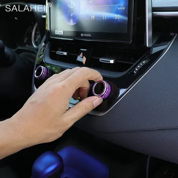 Vroče Promocije klimatska Naprava Gumb Primerni za Toyota Corolla Novo 2019 2Pcs/set Aluminij Zlitine Auto Elegantna Dodatki Notranjost