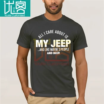Vse sem mar Je Moje Jeep in Kot Morda 3 Ljudi in Pivo T-shirt 2020 Poletje moška T-shirt Kratek Rokav Tees Phiking Tiskanja