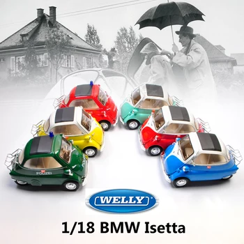 WELLY Merilu 1:18 Diecast Avto BMW Isetta Simulator Klasični Model Avtomobila Zlitine Kovin Igrača Avto Za Otrok Darilo Obrti Zbirka Dekoracijo