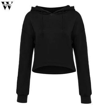 Womail Majica Fashion Ženska z Dolgimi Rokavi pulover s kapuco Majica Hooded Džemper jeseni ženske lepe Ženske Majica S-2XL