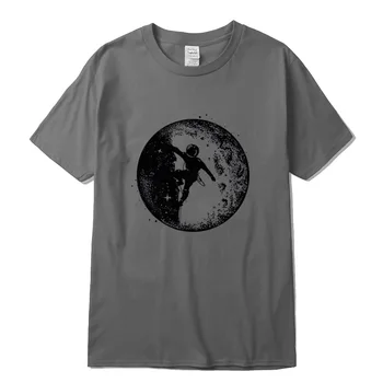XIN YI Moške Visoko qualitybombaž priložnostne kratek rokav Astronavt prostor plezanje tiskanje o-vratu kul casual moški t-shirt tee majice