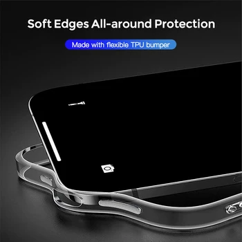 YKZ Luksuzni Steklo Ohišje Za iPhone 12 Pro Max Primerih Ultra Tanek Prozoren Polno Kritje Za iPhone 11 XS XR X 7 8 MP Mini Mehko Rob