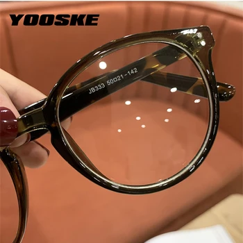 YOOSKE Pregleden Okrogle Očala Okvirji Ženske Moški Optična Očala Okvir Letnik blagovne Znamke Oblikovalec Brisanje Očal