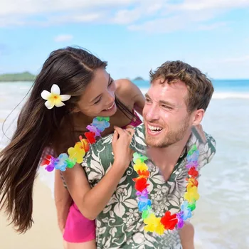 YORIWOO 10pcs Havaji Party Umetne Rože Ogrlica: roœnate vence Venec Garland Tropsko Poletje Plaža DIY Hawaiian Okraski Stranka