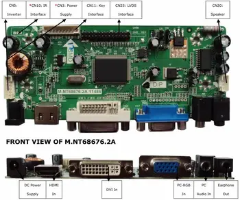 Yqwsyxl Nadzorni Odbor Spremlja Komplet za LTN125AT03-803 HDMI+DVI+VGA LCD LED zaslon Krmilnik Odbor Voznik
