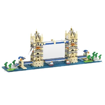 YZ Mini Bloki Svetovno Znane Stavbe DIY zidarske Opeke London Tower Bridge Otroci igrače Petronas Towers Arhitekture YZ056-YZ059