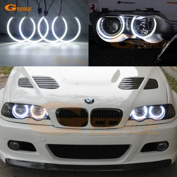 Za BMW E46 M3 Coupe Zamenljivih 2001-2006 Odlično Ultra svetla SMD LED Angel Eyes halo obroči za vgradnjo Dnevno Svetlobo avto Dodatki