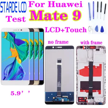 Za Huawei Mate 9 LCD-Zaslon, Zaslon na Dotik, Računalnike Za Mate9 LCD Z Okvirjem MHA-L09 MHA-L29 Zaslon Nadomestne Dele + Orodja