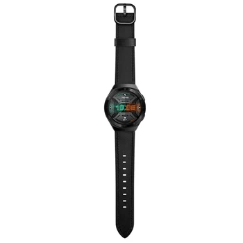 Za Huawei Watch GT2E Pravega Usnja Pasu Trak Zamenjava 22 mm Black ročno uro Smartwatch Pasu za huawei gt2e.