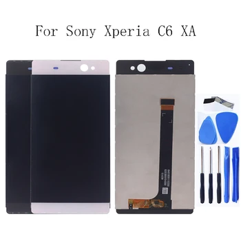 Za Sony Xperia C6 XA Ultra LCD-Zaslon, Zaslon na Dotik, računalnike F3211 F3212 F3215 F3216 F3213 Telefon Steklena plošča, Popravilo kit Orodja