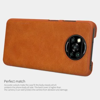 Za Xiaomi Poco X3 NFC Primeru Nillkin Qin Luksuznega Usnja Knjiga Denarnice Zaščitna torbica za Xiaomi Poco X3 NFC Dobre Kakovosti Usnja