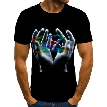 Zabavno 3D tri-dimenzionalni žogo T-shirt modi priložnostne kratka sleeved poletje Harajuku športna majica s kratkimi rokavi moški in ženske zabavna natisnjeni