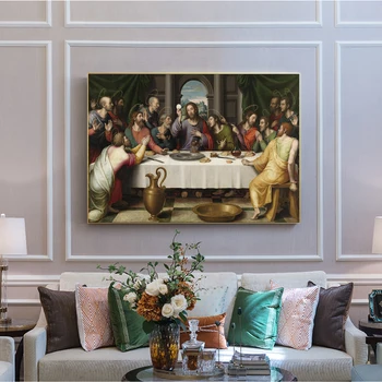 Zadnji Večerji Umetnosti Platno, Tisk Slikarstvo Znanih Jezus Steni Sliko Christian Doma Dekoracijo Plakat