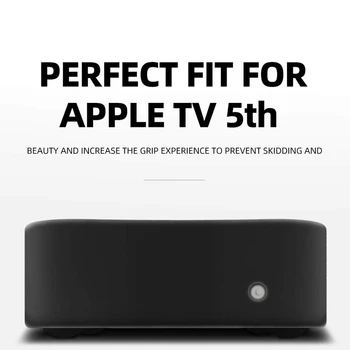 Zaščitna Primeru Združljivih Apple TV 4K 5. / 4.-Anti Slip Šok Dokaz Silikonski Pokrov