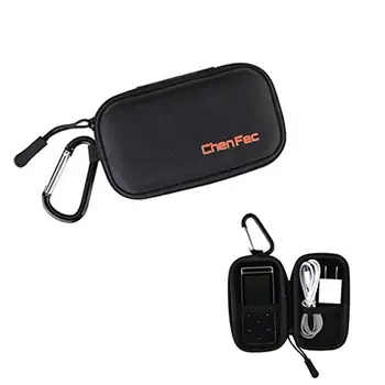 Zaščitna Shranjevanje Primera Vrečko za MP3 Predvajalnike Slušalke Slušalke Držalo s Kovinsko Carabiner Posnetek Zadrgo Trdi kovček