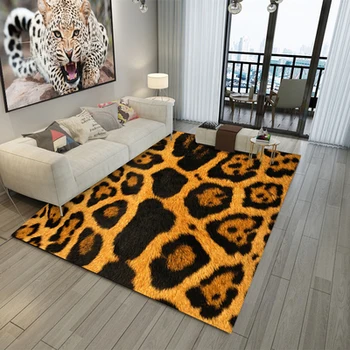 Zebra Leopard, Tiger Tiskane 3D Preprogo, Dnevna Soba Preprogo Non-Slip Antiskid Mat Živali tiskanja Preprogo