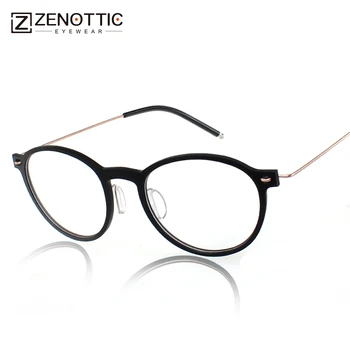 ZENOTTIC 2020 Krog Titana Očal Okvir za Moške blagovne Znamke Retro Optična Očala Okvir Očal je Ponaredek Očala Moški Dodatki