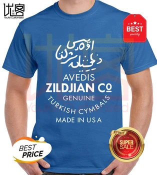 Zildjian turške Činele Belega T-Shirt moški ženske bombaž, kratke rokave vrhovi tee natisnjeni Crewneck priložnostne t-shirt