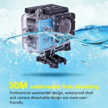 Zunanji Mini Šport delovanje Fotoaparata Ultra 30 M 1080P Podvodni Nepremočljiva Čelada Video Snemanje Kamere Šport Cam