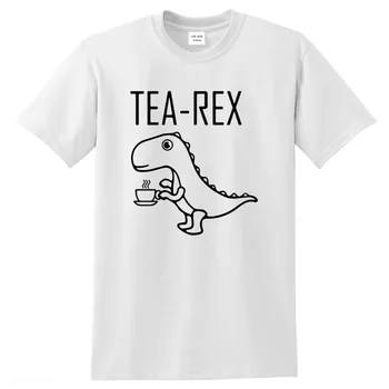 Čaj-rex t srajce Smešno dinozaver design, tiskarstvo moški Tshirt bombaž vrhunska o-neck knitted udobno tkanine t-shirt