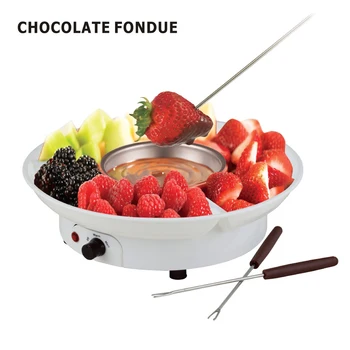 Čokoladni Fondue Nastavite 230V Elektronski Čokolada Talilni Lonec Namakanjem Pot Sladkarije Maker Sladica, Sir Vodnjak Kotel ABS+Nerjavečega