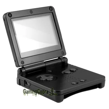 Črna Trdna Celotno Ohišje Lupino Gumbi za Nintendo Gameboy Advance Sp - GBS004